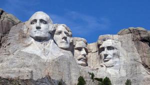a statue of presidents on the side of a mountain at Keystone Boardwalk Inn and Suites in Keystone