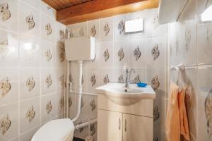 a bathroom with a toilet and a sink at Castua Residence in Kastav +21 photos