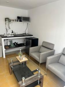 a living room with two couches and a table at Casa Andres in Guadalajara +33 photos
