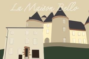 an illustration of a castle in la maison belle at Maison Bello - Rétro in Beaupréau