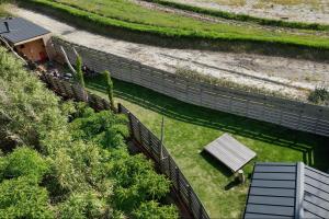 an aerial view of a fence and a field at 古民家宿 AKIYA cornerstone 淡路島 サウナ ドッグラン in Awaji