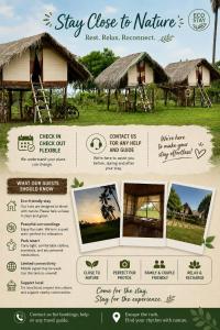 a flyer for stay close to nature at a resort at Delft Jungle Beachfront Villa in Delft East