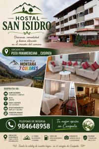 a flyer for a hotel in a resort at Hospedaje San Isidro in Cali