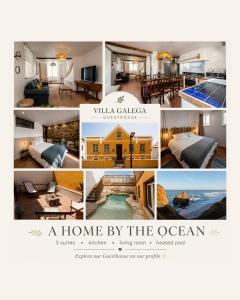 a home by the ocean collage of a home by the ocean at Villa Galega in Santa Cruz