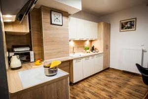 Kuchyňa alebo kuchynka v ubytovaní Apartamenty pod Orłem - Rezydencja do Skoczni