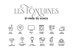 a set of line and pixel perfect icons of its tenements at Les Fontaines Saint-Paul-de-Vence Free Parking in Saint Paul de Vence