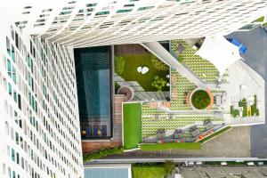 an overhead view of a tall building at LiT BANGKOK Hotel in Bangkok