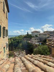 a view from the roof of a building at Casa Mariarosa in Volterra