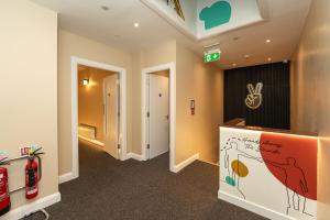 an office with a waiting room with a reception desk at Wee Sleep Ireland in Derry Londonderry