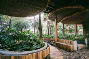 a garden with many plants in a building at Marina Bến Du Thuyền in Ấp Long Ðại +12 photos