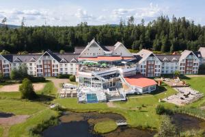 an aerial view of a hotel with a resort at Selma Spa in Sunne