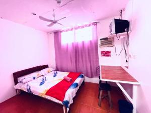 โทรทัศน์และ/หรือระบบความบันเทิงของ Cherry Travellers Inn