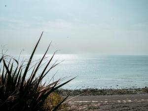 a view of a beach with the ocean in the background at Drumwherry By The Sea in Monreith