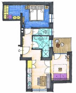 Půdorys ubytování Haus Steissbach