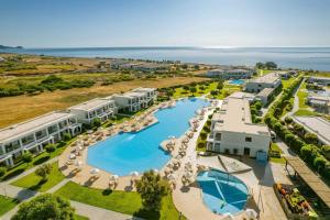 an aerial view of a resort with a swimming pool at Levante Athletic Resort in Afantou