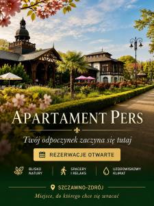 a flyer for an event at a resort at Apartament Pers - komfortowy relaks przy kominku i klimatyzacji in Szczawno-Zdrój +25 photos