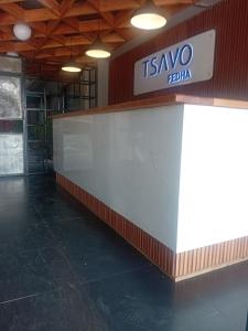 a teswa fiji counter in a building at Victor Airport suites in Nairobi