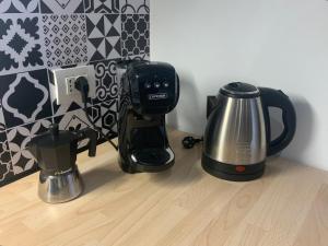 a blender and a coffee maker on a counter at Romantic suite between Venice and Padua in Dolo