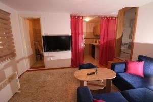 sala de estar con sofá y mesa en Apartment Vremeplov, en Travnik