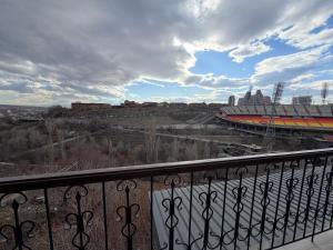 a view of a baseball stadium from a balcony at In City Hotel in Yerevan