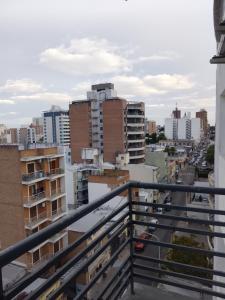 a view of a city from a balcony at Nuez de la Isla "Centro Apart"-MICROCENTRO- Balcón al frente 8vo in Paraná