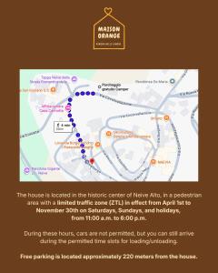 a map of the mason change at Maison Orange - Dimora nelle Langhe in Neive