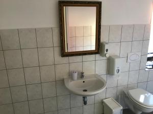 Koupelna v ubytování B&B Rot