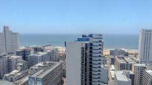 an aerial view of a city with tall buildings at Seaboard Apart Hotel in Durban
