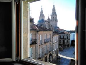 Widok na miasto Santiago de Compostela z tego apartamentu