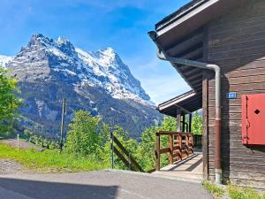 a building with a view of a mountain at Chalet Egg-Isch by Interhome in Grindelwald