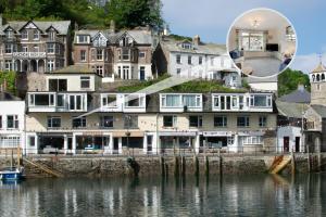 a collage of houses next to a body of water at 1 Bed in West Looe oc-1west in Looe