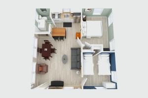 a rendering of a floor plan of a house at Fast Wi-Fi | Linen & Towel | Coffee | Prof Cleaned in Seaside Park