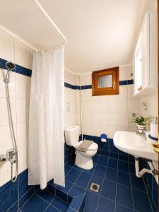 a bathroom with a toilet and a sink at Pilgrimos Apartments in Ierissos +36 photos