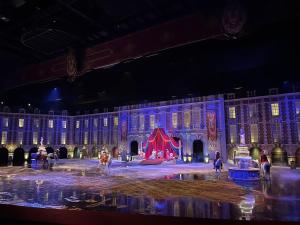 a large building with a stage in the middle at Studio pour 1 ou 2 personnes in Le Landreau