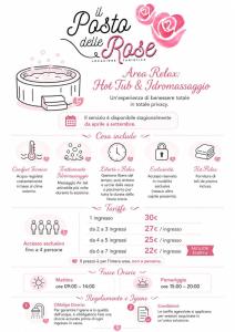 a menu for a pastaale rave with pink roses at Il Posto delle Rose 1 in San Polo dei Cavalieri +19 photos