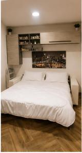 a bedroom with a large white bed in a room at Elite in Monte Compatri