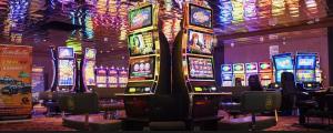 a casino with many slot machines in a room at maison cosy pour 4 à 5 personnes 10mns des plages in Sanary-sur-Mer