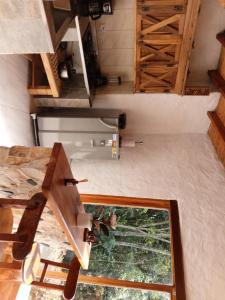 an overhead view of a room with a table and a mirror at Alma de Acero in Envigado