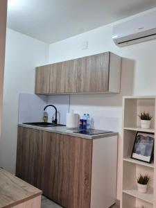 a kitchen with a sink and a counter top at Studio Apartman 47A in Valjevo