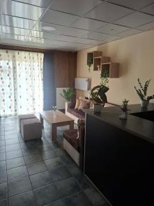 a living room with a couch and a table at Kombfapartment in Berkovitsa