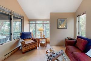 a living room with a couch and a chair at Hawks Nest 27 in Glen Arbor