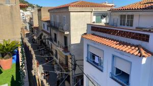 an overhead view of a city street with buildings at Hotel Cal Tet in L'Estartit