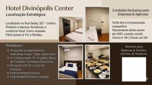 a collage of pictures of a hotel dimitrios center at Hotel Divinopolis Center in Divinópolis +20 photos