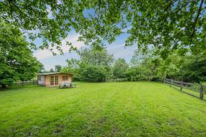 a large yard with a shed and a bench at 4 Bed in Reepham oc-497 in Reepham