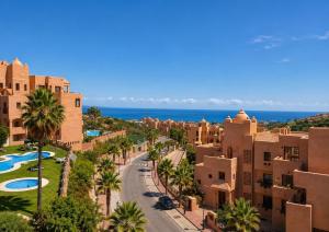 a view of a street in a city with buildings at Duquesa Coto Real in Manilva