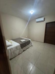 a bedroom with a bed in a room at Departamento #10 in San Carlos