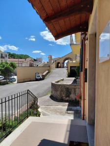 a view of a street from a balcony of a house at Lacerno Rooms in Pescosolido