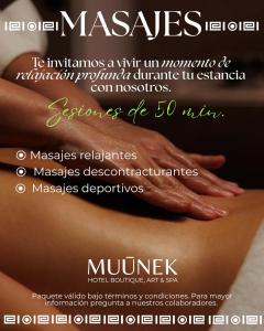 a picture of a woman with her hands on her stomach at Muúnek Hotel Boutique Art & Spa, adults only in Barra Vieja