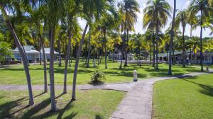 A garden outside Bequia Plantation Hotel
