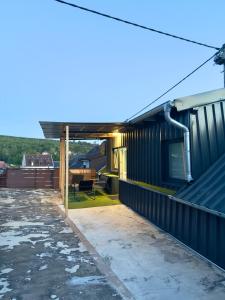 a view of the roof of a house with a patio at MIO plus Apartments Sulzbach in Sulzbach